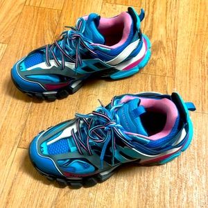 Balenciagas pink blue & white